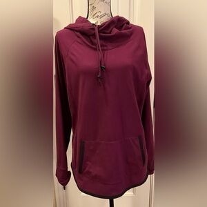 Athleta Burgundy and Blue Trim Hoodie! Beautiful!